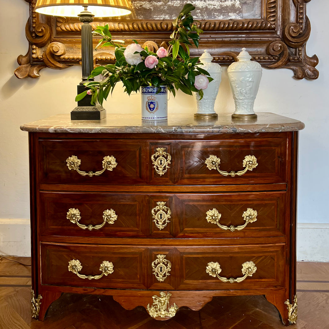 A Louis XV period Marquetry Commode Stamped 'P Roussel' French Circa 1750