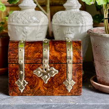 Load image into Gallery viewer, A Victorian Burr Walnut brass bound domed topped box. English Circa 1870
