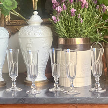 Load image into Gallery viewer, Five  19th century French Champagne Flutes.
