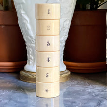 Load image into Gallery viewer, A set of six Edwardian numbered Ivory napkin rings Circa 1900
