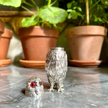 Load image into Gallery viewer, A rare sterling silver novelty 'Owl' pepper pot. Sheffield 1855
