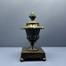 Load image into Gallery viewer, An English Regency  grand tour patinated bronze pastille burner. Circa 1820
