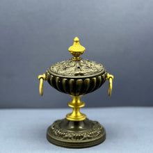 Load image into Gallery viewer, An English Regency  grand tour patinated bronze and ormolu pastille burner. Circa 1820
