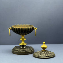 Load image into Gallery viewer, An English Regency  grand tour patinated bronze and ormolu pastille burner. Circa 1820
