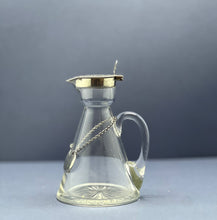 Load image into Gallery viewer, A Hukin and Heath Sterling Silver mounted Whisky Noggin and label. Birmingham 1908
