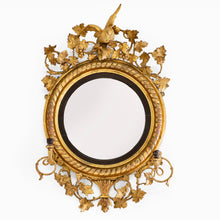 Load image into Gallery viewer, A Regency gilt wood and gesso convex mirror. English circa 1815

