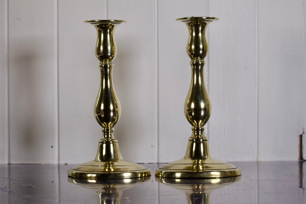 A pair of Georgian Brass Candlesticks – Hamish Clark Antiques