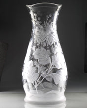 Load image into Gallery viewer, A fine large high quality engraved crystal glass vase attrib: Thomas Webb &amp; Sons, Stourbridge
