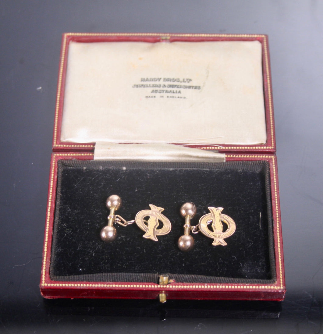 A pair of Australian  9 carat gold cufflinks