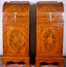 Load image into Gallery viewer, A Fine late Pair of 19th Century bedside cabinets attributed to Wright and Mansfield London
