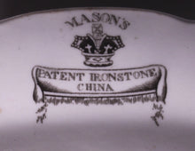 Load image into Gallery viewer, Mason&#39;s Ironstone, three small plates and a rectangular serving dish Circa 1835
