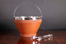 Load image into Gallery viewer, A Watcombe Terracotta Company sterling silver mounted ice bucket designed by Dr Christopher Dresser. 1875
