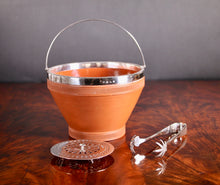 Load image into Gallery viewer, A Watcombe Terracotta Company sterling silver mounted ice bucket designed by Dr Christopher Dresser. 1875
