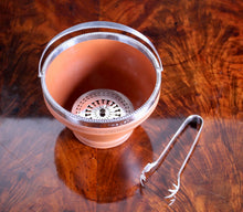 Load image into Gallery viewer, A Watcombe Terracotta Company sterling silver mounted ice bucket designed by Dr Christopher Dresser. 1875
