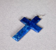 Load image into Gallery viewer, A Lapis Lazuli cross pendant
