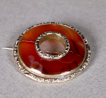 Load image into Gallery viewer, A 19th century Scottish Slab Carnelian brooch
