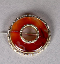 Load image into Gallery viewer, A 19th century Scottish Slab Carnelian brooch
