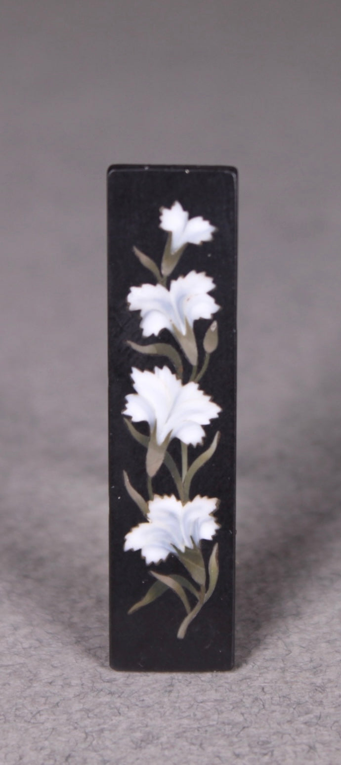 A 19th century Florentine rectangular pietra dura brooch