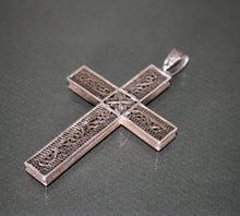 Load image into Gallery viewer, A 19th century silver filigree cross pendant
