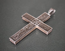 Load image into Gallery viewer, A 19th century silver filigree cross pendant
